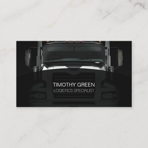 Logistics Transportation Services Truck Front Business Card