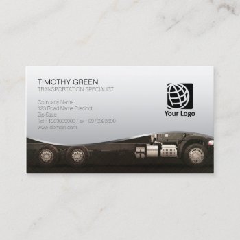 Logistics Transportation Services Truck Wheels Business Card by businesscardsstore at Zazzle