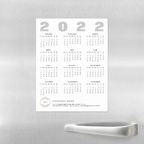 Logo 2022 Calendar Company Name Promotional Magnetic Dry Erase Sheet