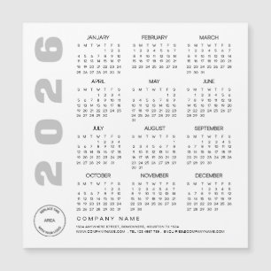 Logo 2026 Calendar Company Client Holiday Giveaway