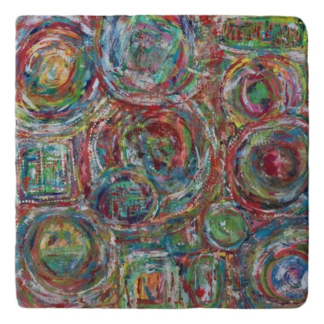 Logo 2 Marble Trivet (Front)