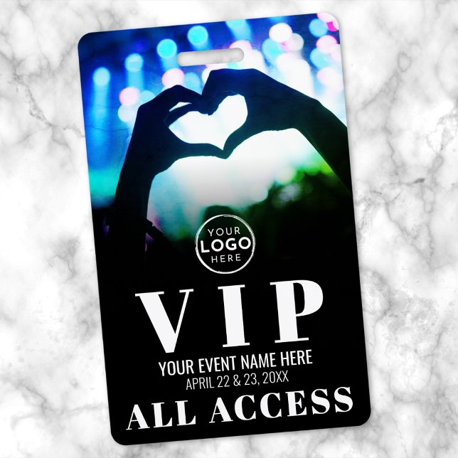 Logo All Access Event Concert VIP Pass Badge (Concert Logo All Access Event VIP Badge)
