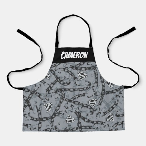 Logo and Chains Pattern Apron