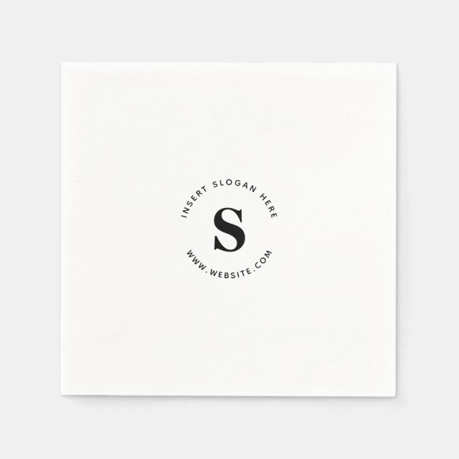 Logo and Company  Business Napkins (Front)
