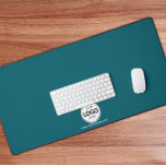 Logo and Company Details Custom Teal Desk Mat<br><div class="desc">Create your own custom desk mat with our easy to use clean and modern logo and Company information upload template. Simply click 'personalize this design' to upload your company logo or crest, name and company details and you have your own company branded desk mat. Available in a range of background...</div>