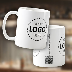 Logo and Custom QR Code Generator Marketing Coffee Mug