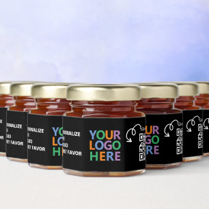 Logo and QR Code Business Promotional Give Away Honey Jar Favors