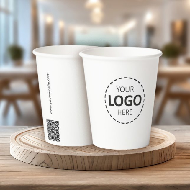 Logo and QR Code Custom Paper Cups (Creator Uploaded)