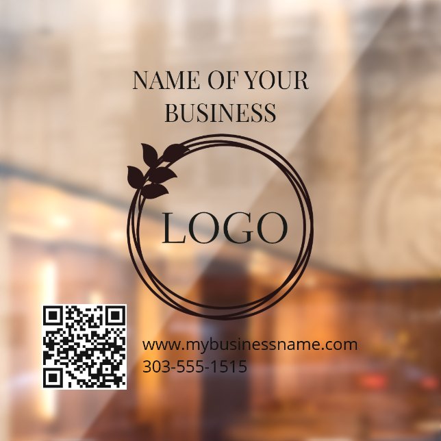 Logo and QR code Window Cling (Sheet 2)