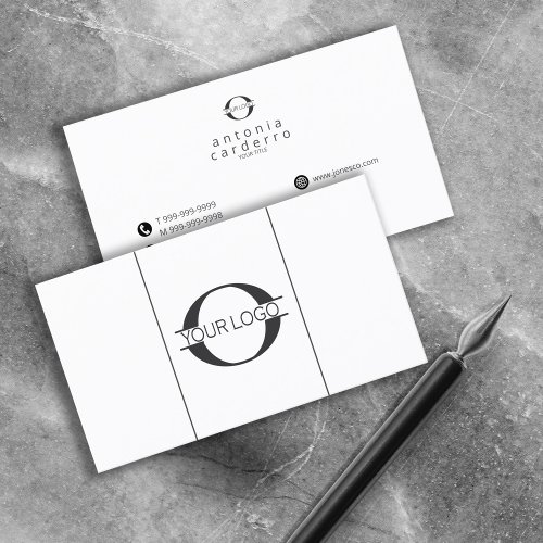 Logo and Social Media Icons BlkWhite Hor ID810 Business Card
