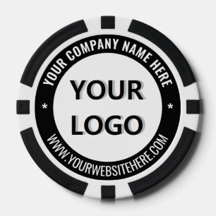 Logo and Text Branded Company Poker Chips Example