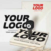 Logo and Text Custom Large Rubber Stamp