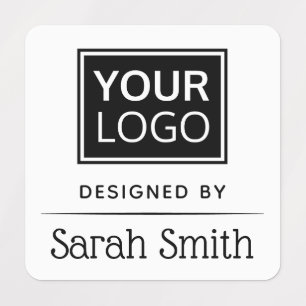Logo and text with divider white labels