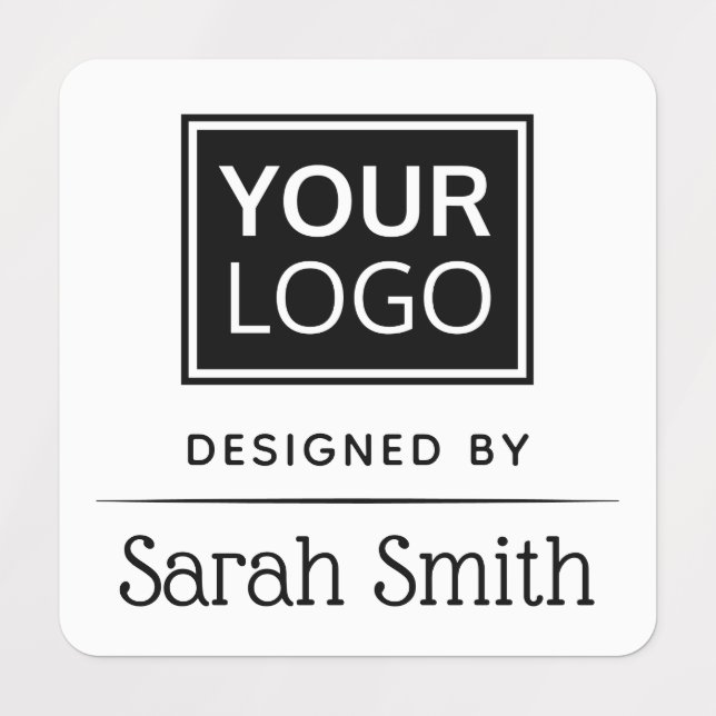 Logo and text with divider white labels (Design 1)