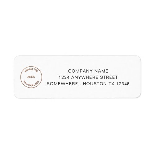Logo Any Color Custom Return Name Address Company Label