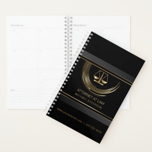 Logo Attorney at Law _ Black and Gold Planner