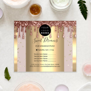 Logo Beauty Makeup Nails Price List Rose SPA Flyer