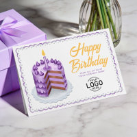 Logo Big Purple Vintage Cake Business Birthday