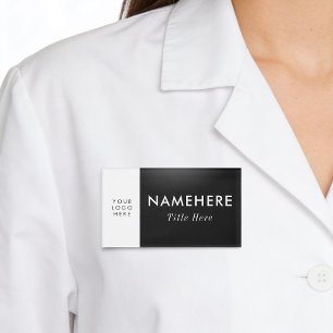 Logo Big Simple Black and White Minimal Name Title Tag