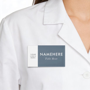 Logo Big Simple Dust Blue White Minimal Name Title Tag