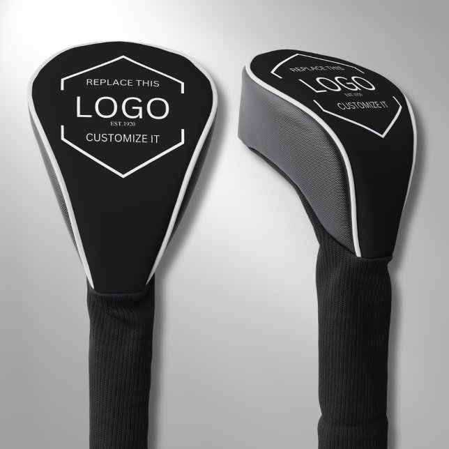 Logo Black Background Business Promotional Golf Head Cover (Creator Uploaded)