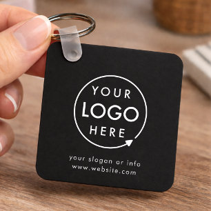Logo Black Business Promotional Minimalist Keychain
