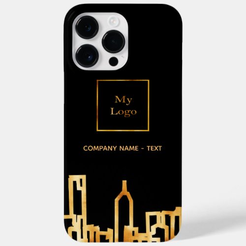 Logo black gold city skyline business real estate Case_Mate iPhone 14 pro max case
