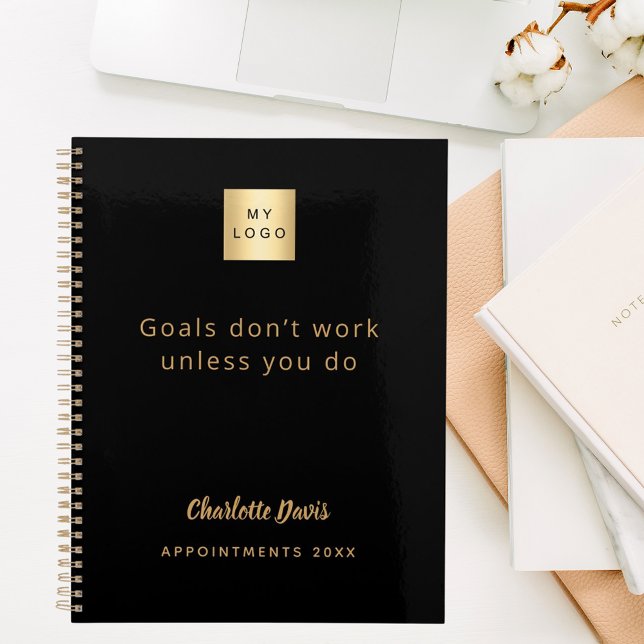 Logo black gold motivational quote business 2026 planner (Creator Uploaded)