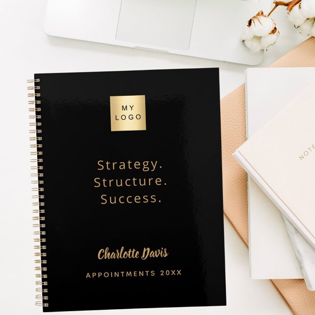 Logo black gold motivational quote business 2026 planner (Creator Uploaded)