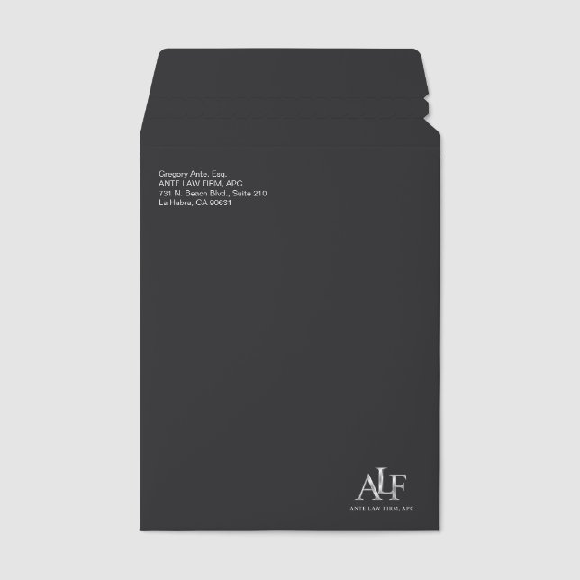 Logo Black Shipping Envelope Mailer (Front)