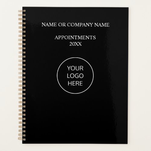 Logo Black White Business Appointment Book Planner