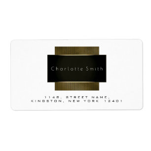 Logo Black White Gold Return Address Branding1 Label