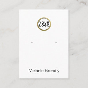 Logo Black White Jewelry Earring Display Business Card