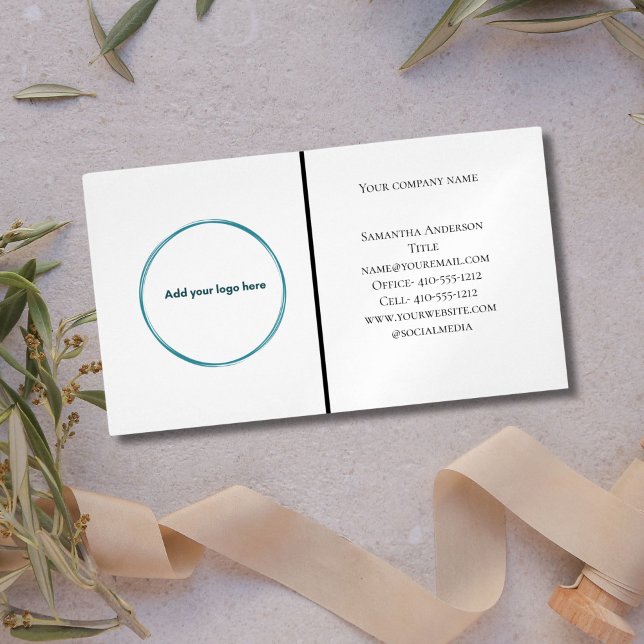 Logo Black White Minimalist Professional Business Card Magnet (Logo Business Card Minimalist Black White, Business Card Magnet with Logo)