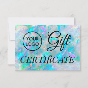 logo blue opal  gift certificate
