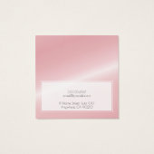 Logo Blush Pink Faux Metallic Earring Display Card (Back)