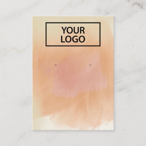 Logo Boho Terracotta  Watercolor Earring Display  Business Card