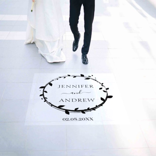 Logo botanic Circle  Floor Decals (Wedding)