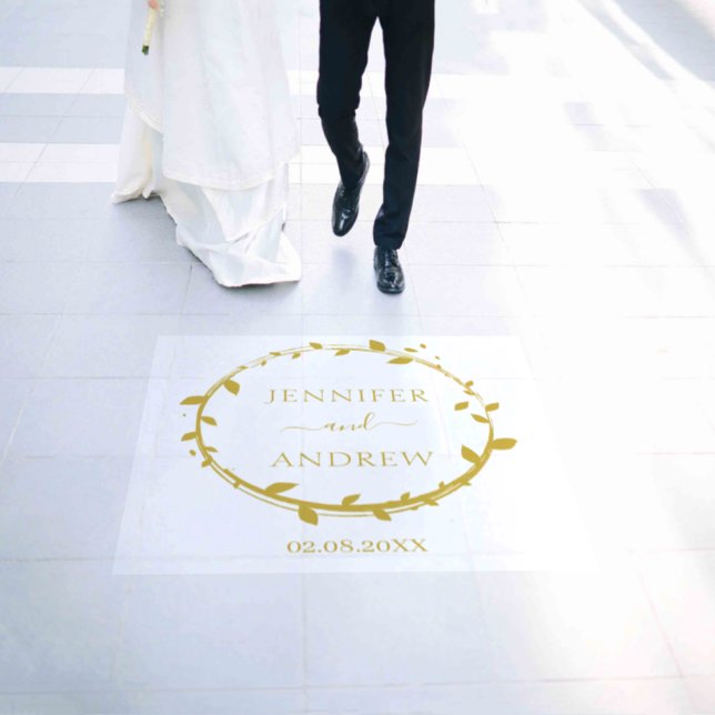 Logo botanic Circle  Floor Decals (Wedding)