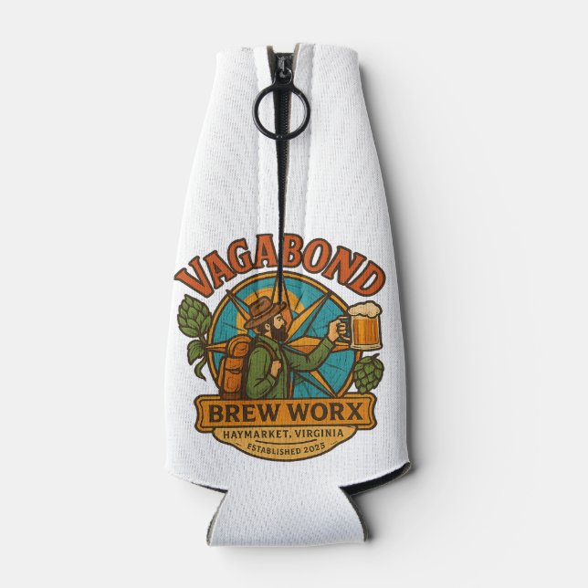 Logo Bottle Kozie Cooler (Back)