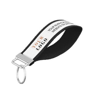 Logo Branded Business Teacher Fob ID Wrist Keychain