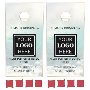 Logo Branded Company Summer Beach Event Cornhole Set