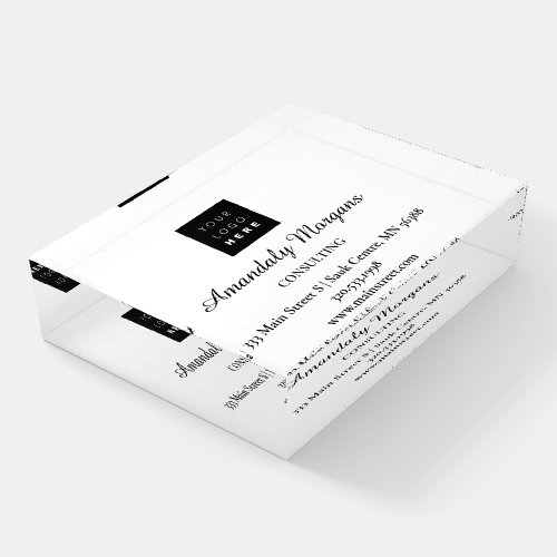 Logo Broker Consulting Finances Investment White Paperweight