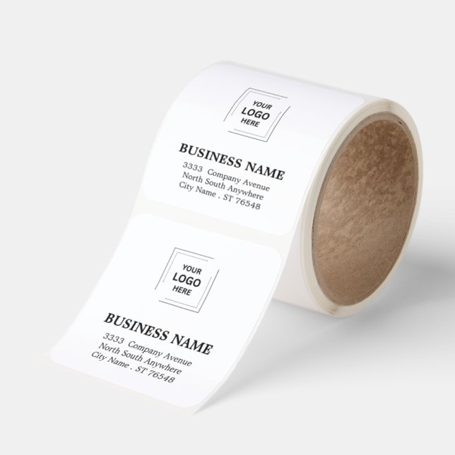 Logo Business Address Mailing Label Roll Style (Roll)