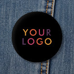 Logo Business Branding Black Button<br><div class="desc">Make a lasting impression with a personalized button featuring your logo or image. Perfect for business branding, events, or personal flair, this custom button is an easy, eye-catching way to promote your brand or express yourself. Pin it on jackets, bags, or lanyards to share your message everywhere you go. Ideal...</div>
