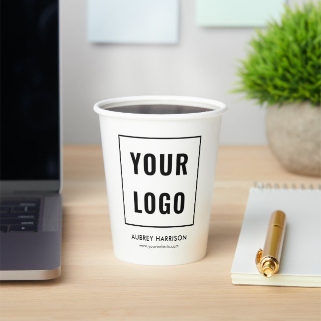Logo Business Branding Paper Cups (Insitu)