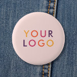 Logo Business Branding Template Blush Pink Button<br><div class="desc">Make a lasting impression with a personalized button featuring your logo or image. Perfect for business branding, events, or personal flair, this custom button is an easy, eye-catching way to promote your brand or express yourself. Pin it on jackets, bags, or lanyards to share your message everywhere you go. Ideal...</div>