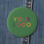 Logo Business Branding Template Green Button<br><div class="desc">Make a lasting impression with a personalized button featuring your logo or image. Perfect for business branding, events, or personal flair, this custom button is an easy, eye-catching way to promote your brand or express yourself. Pin it on jackets, bags, or lanyards to share your message everywhere you go. Ideal...</div>