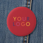 Logo Business Branding Template Red Button<br><div class="desc">Make a lasting impression with a personalized button featuring your logo or image. Perfect for business branding, events, or personal flair, this custom button is an easy, eye-catching way to promote your brand or express yourself. Pin it on jackets, bags, or lanyards to share your message everywhere you go. Ideal...</div>