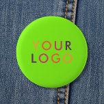 Logo Business Branding Template Vibrant Green Button<br><div class="desc">Make a lasting impression with a personalized button featuring your logo or image. Perfect for business branding, events, or personal flair, this custom button is an easy, eye-catching way to promote your brand or express yourself. Pin it on jackets, bags, or lanyards to share your message everywhere you go. Ideal...</div>